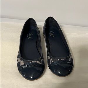 Coach Women's Black and Gray Flats